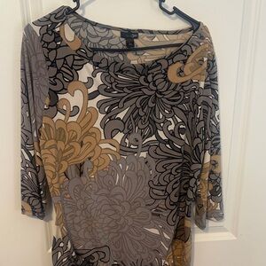 East 5th Multicolor Floral 3/4 Sleeve Top
